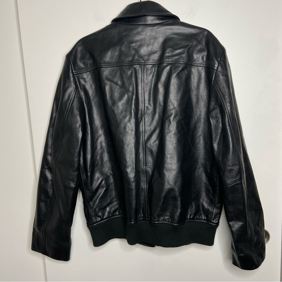 Banana Republic Men’s 100% Genuine Leather Jacket Black Size Large - Picture 3 of 5